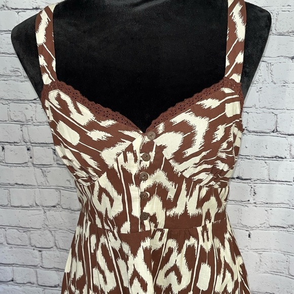 Fire Los Angeles Brown and White Halter Dress size M   New With Tags - Picture 6 of 12